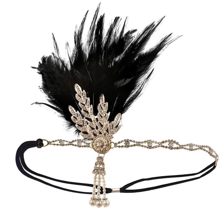 Masquerade Feather Headpiece Cross-Border Vintage Hair Band In European And American Style