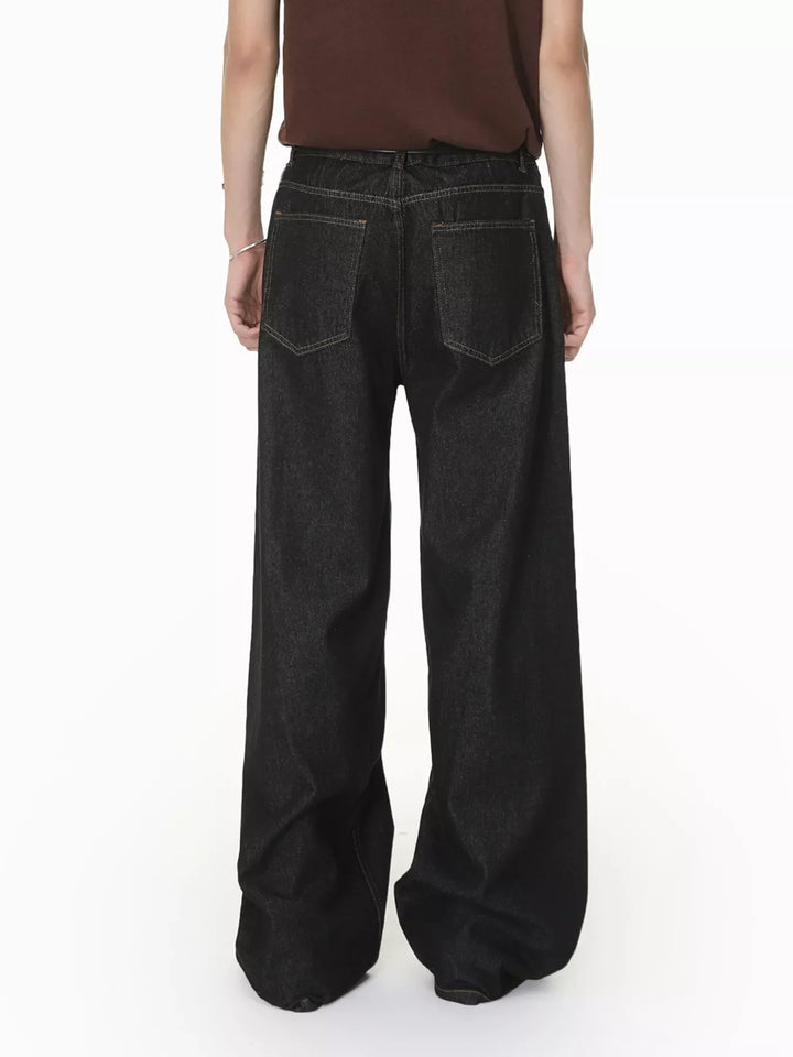 Men's Loose Fit Button-Fly Jeans