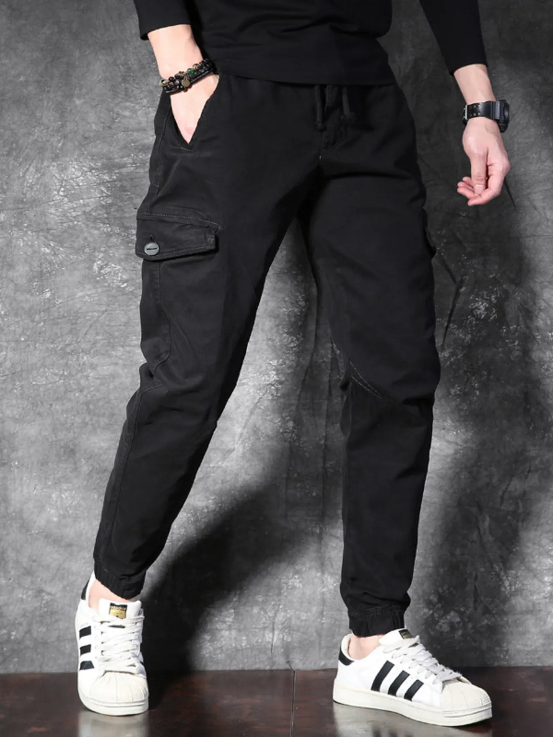 Men's Cargo Pants with Drawstring