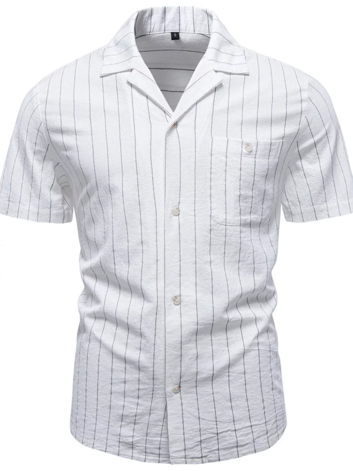 Men's Classic Striped Short-Sleeve Shirt