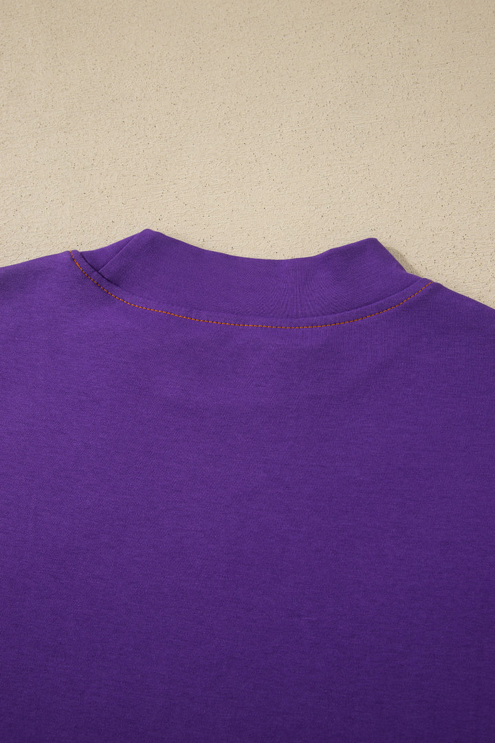 Tillandsia Purple Reversible Contrast-Stitched T-Shirt