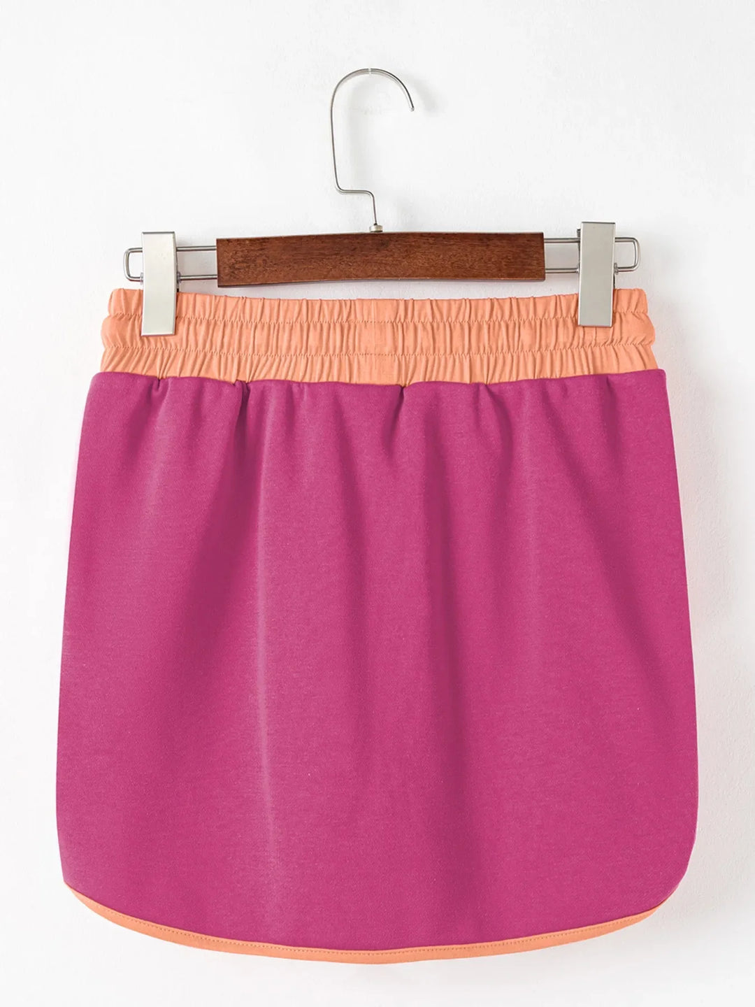 Contrast Trim Long Sleeve Top and Skort Set