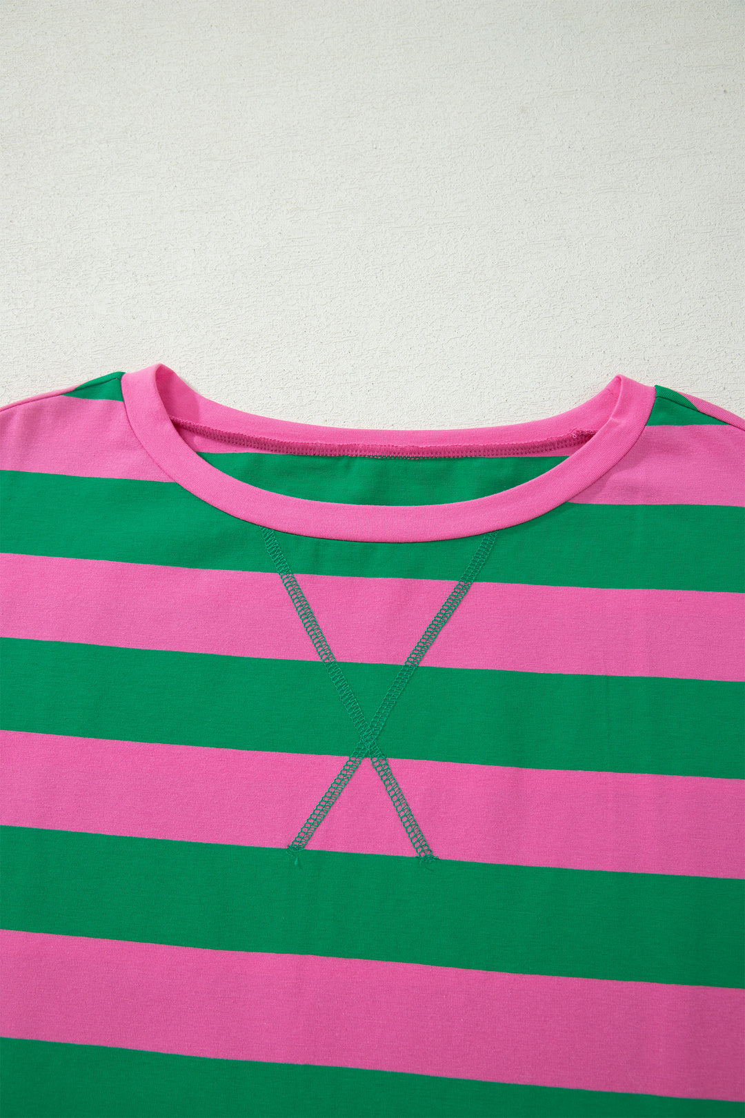 Rose Stripe Dolman Tee Drawstring Skort Athletic 2pcs Set