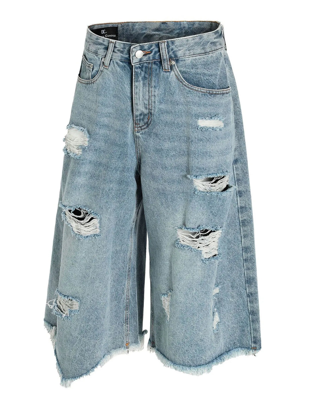 Men's Oversized Distressed Demin Shorts