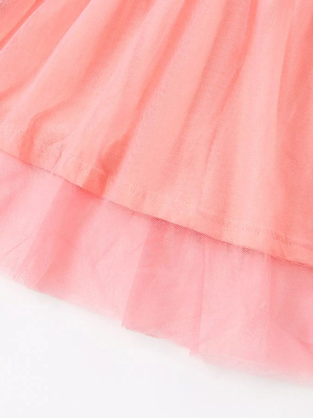 Children's Bunny Floral Print Tulle Dress