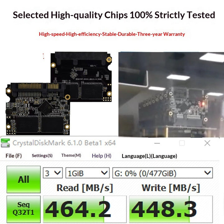 512GB SATA SSD Compatible With Both Laptops And Desktops