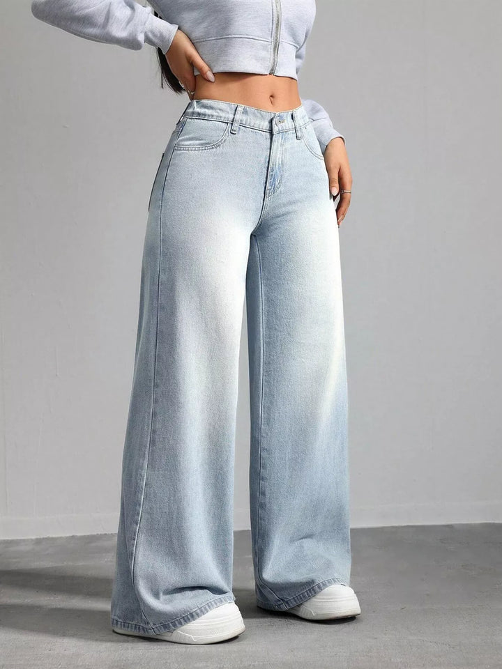 High Waisted Wide Leg Jeans