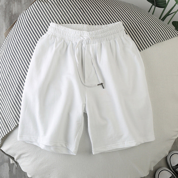 Mens Solid-Color Sports And Leisure Shorts