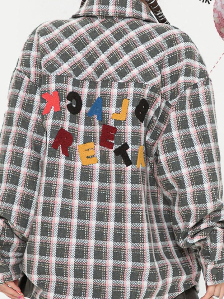 Men's Oversized Plaid Collared Neck Shirt