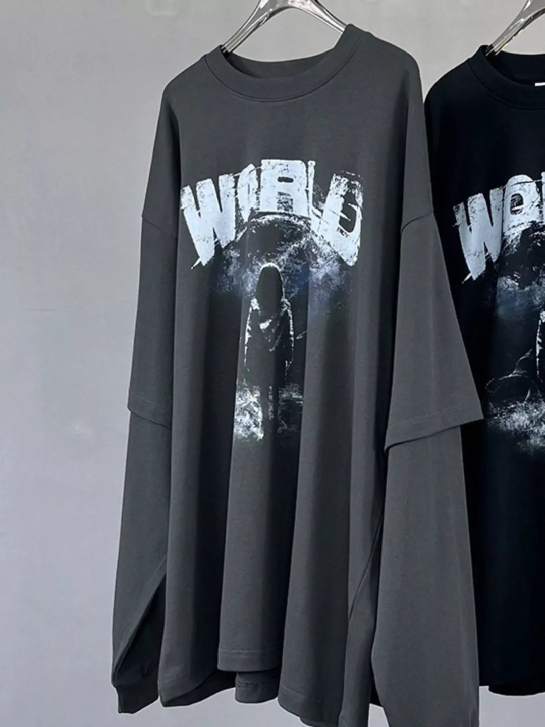 Men's World Graphic Long Sleeve T-Shirt