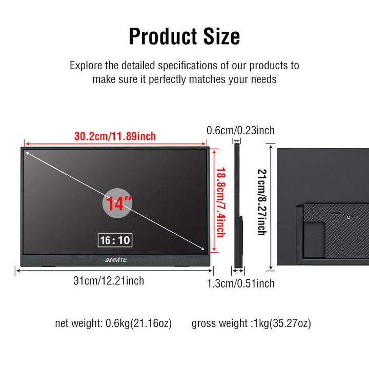 External Auxiliary Display For Smartphones And Computers With A Stand