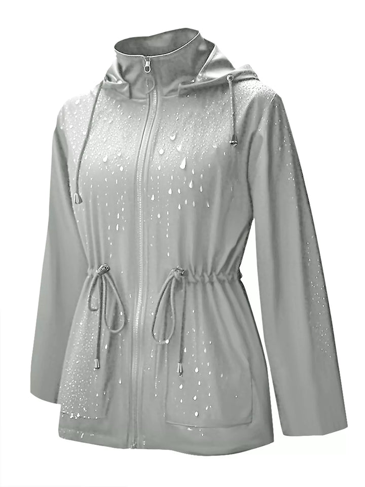 Zip Up Waterproof Hooded Outerwear