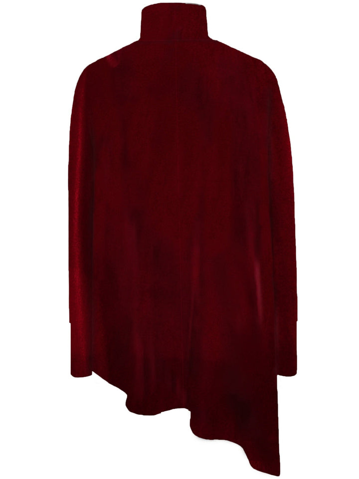Elegant Turtleneck Asymmetric Hem Top