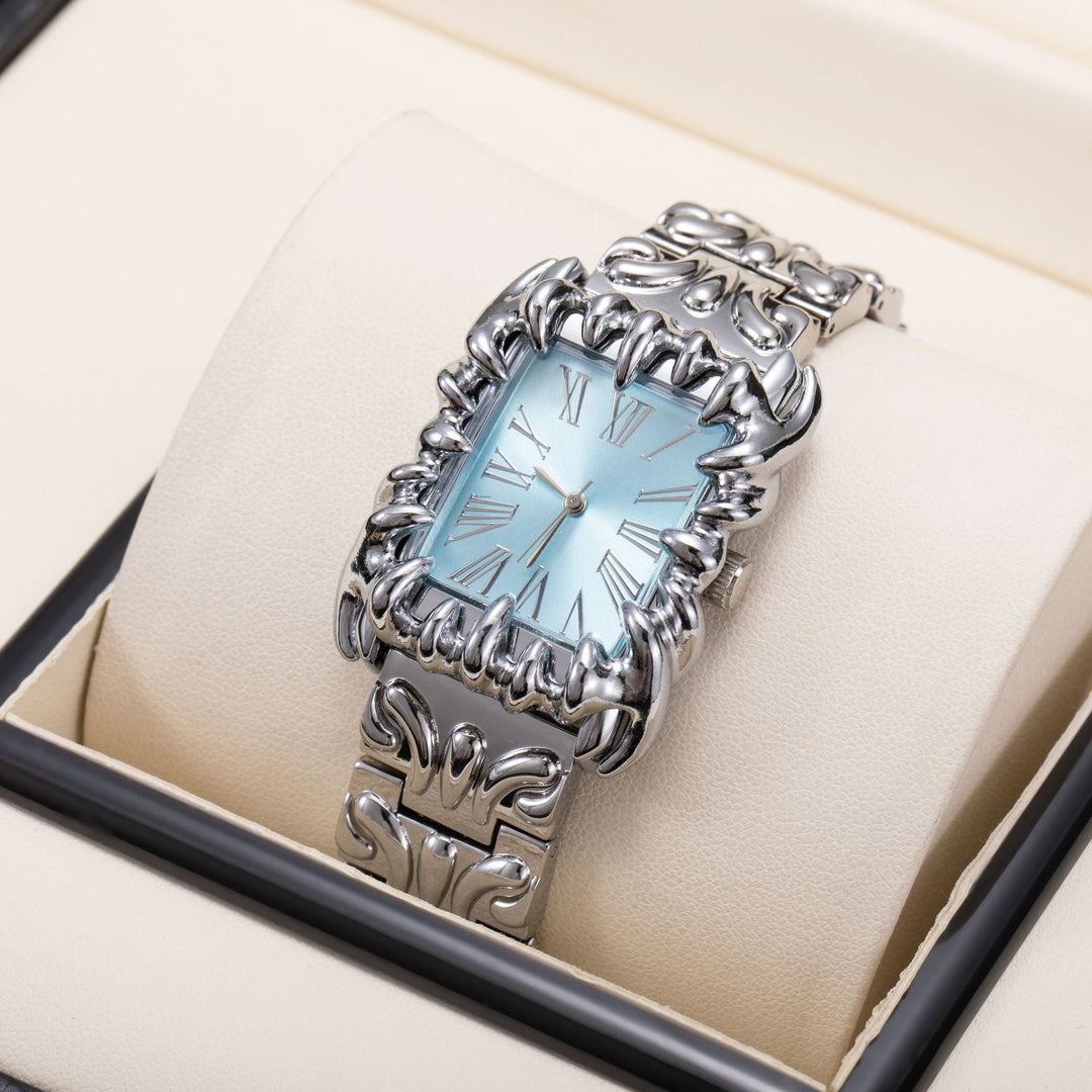 European And American Style Retro Personalized Embossed Irregular Shaped Pointed Claw Mens Watch