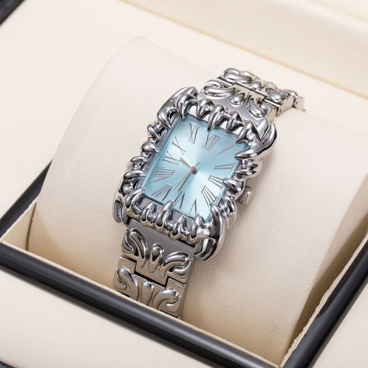 European And American Style Retro Personalized Embossed Irregular Shaped Pointed Claw Mens Watch