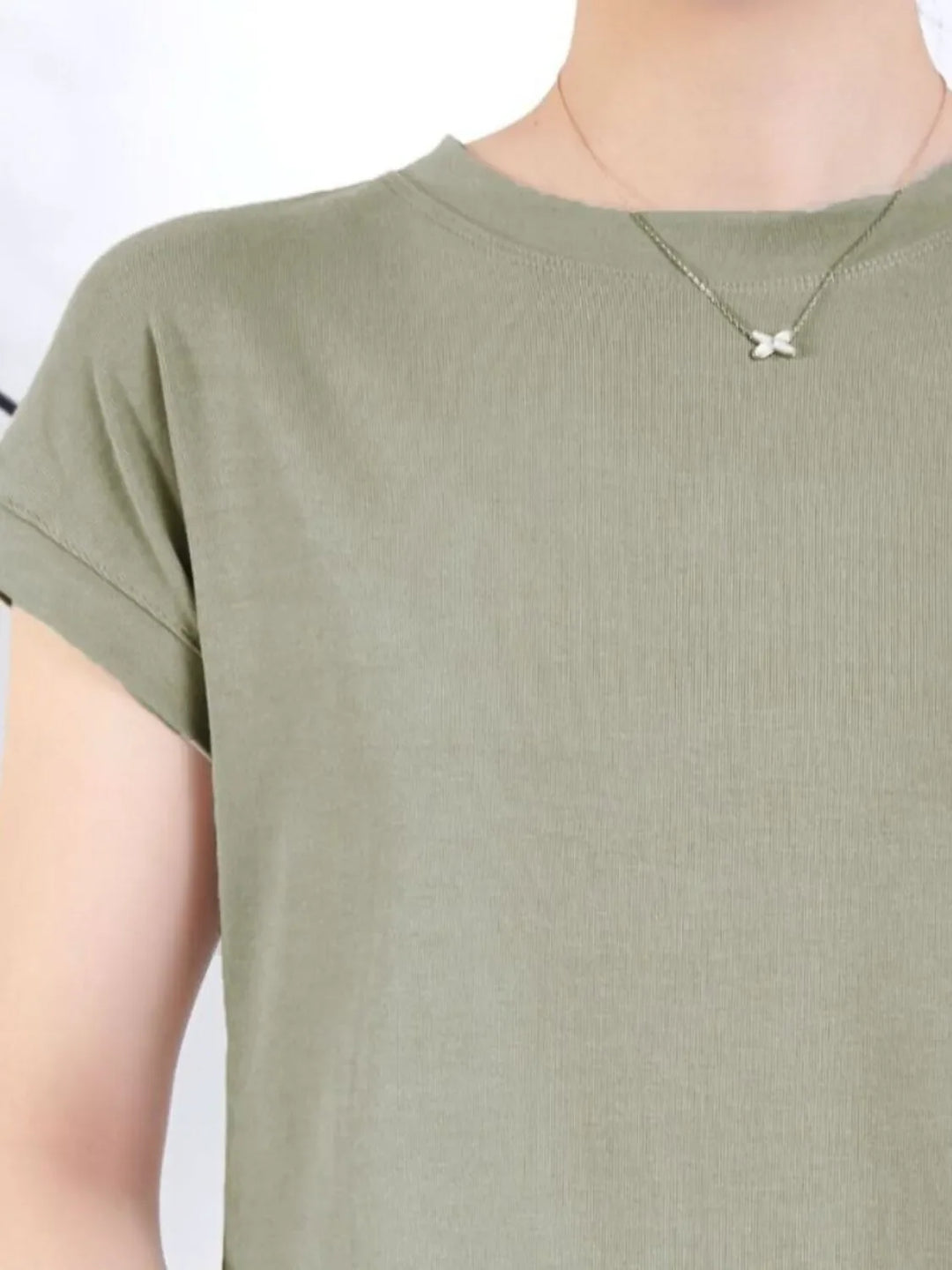 Plus Size Round Neck Short Sleeve T-Shirt