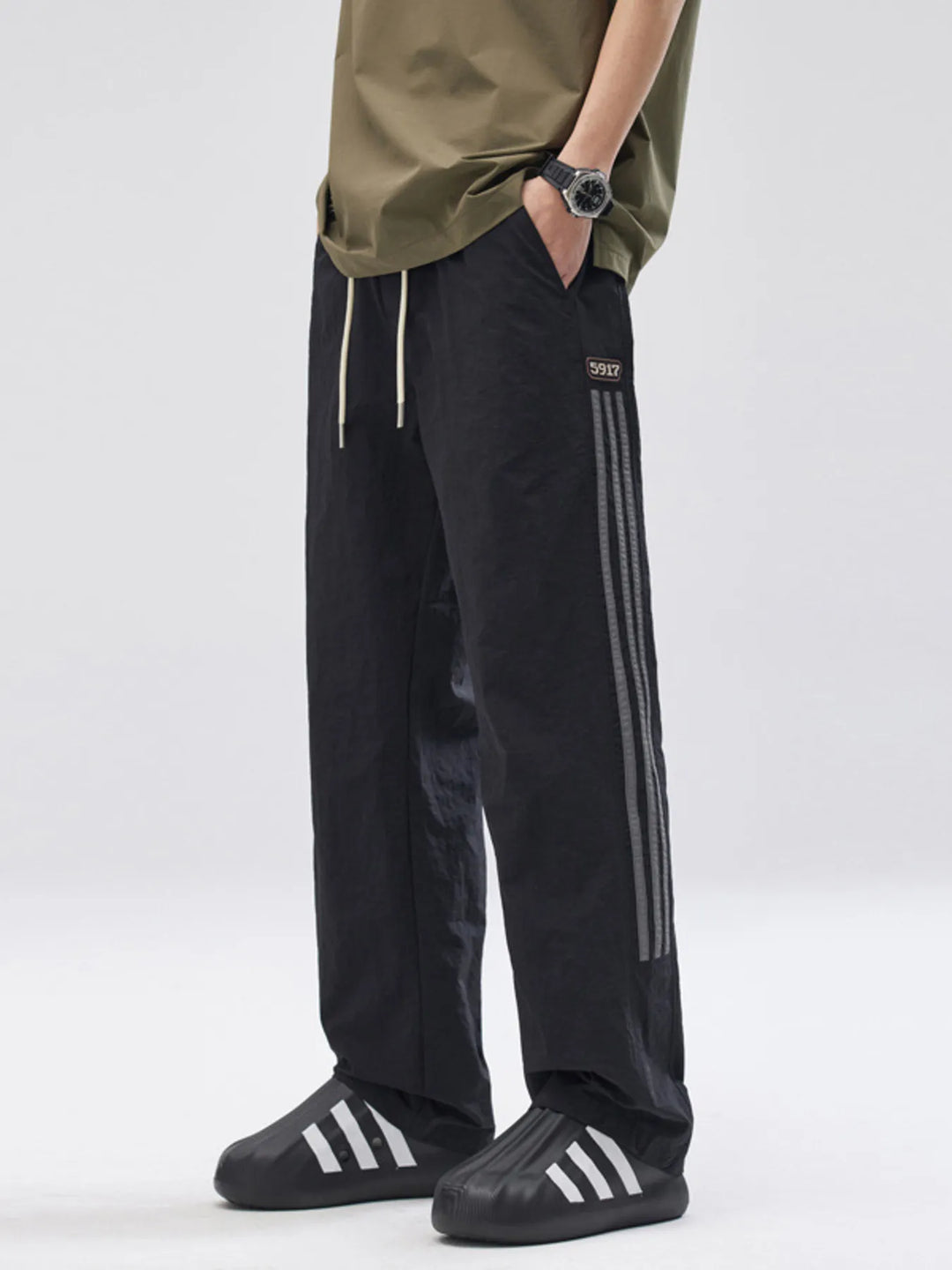 Men's Full Size Casual Loose Fit Drawstring Pants Plus Size