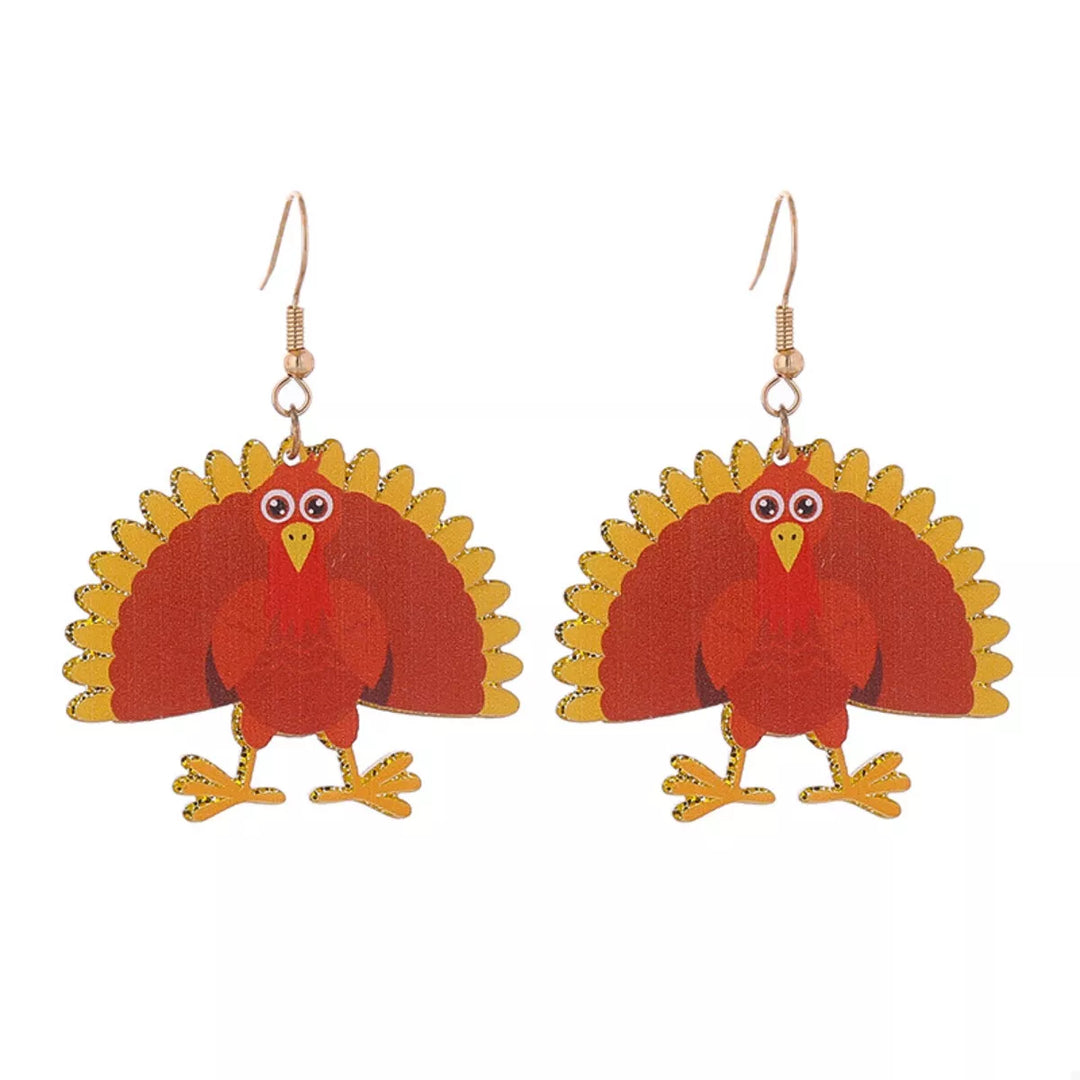 Thanksgiving Turkey Dangle Earrings