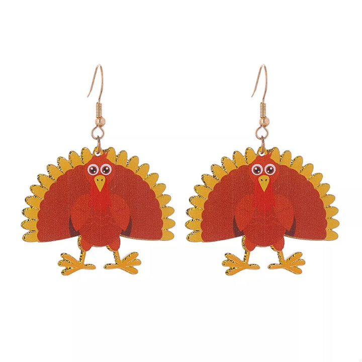 Thanksgiving Turkey Dangle Earrings