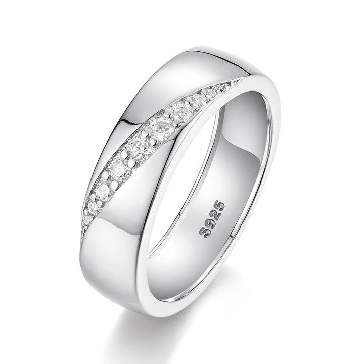 925 Sterling Silver Moissanite Ring