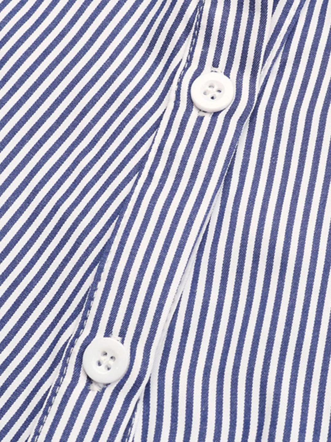 Striped Button-Up Shirt Dress