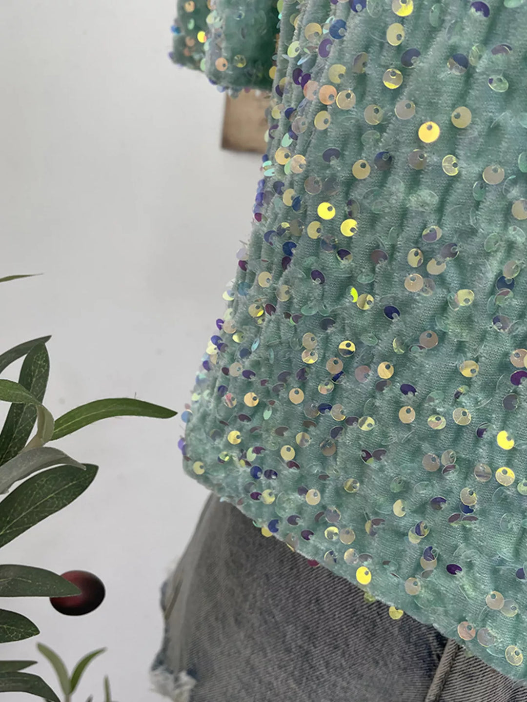 Sequin Short Sleeve T-Shirt