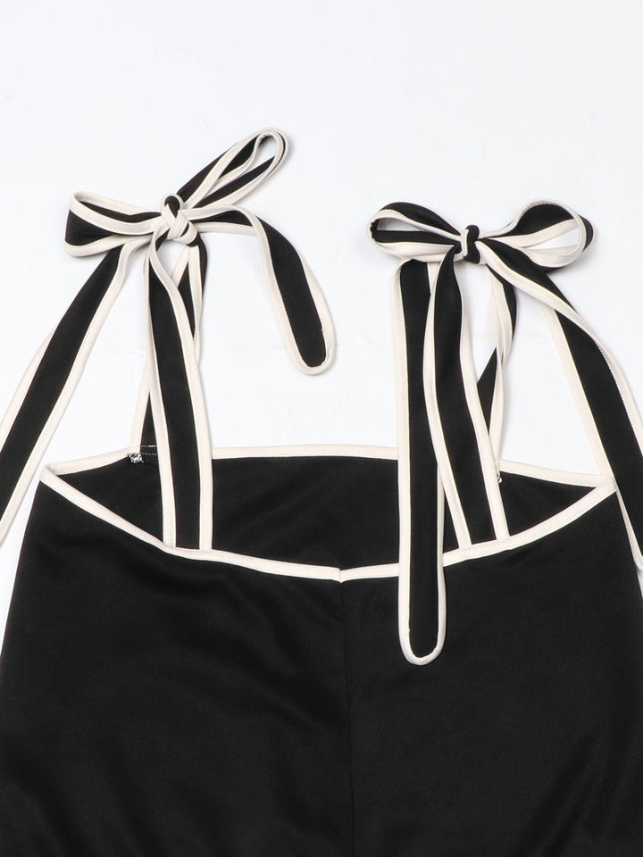 Tie Shoulder Cami and Wide Leg Pants Set