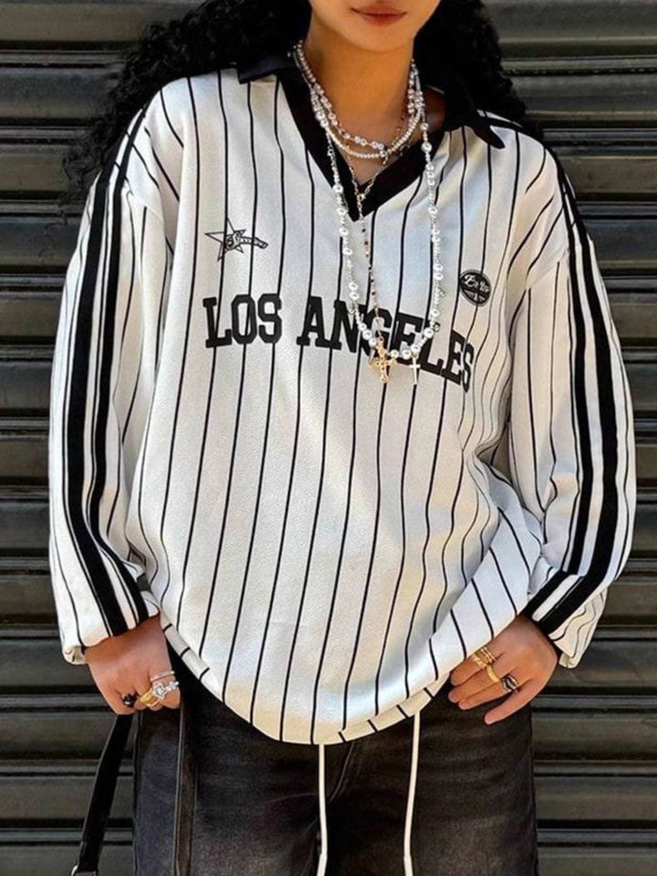 Los Angeles Striped Long Sleeve Top