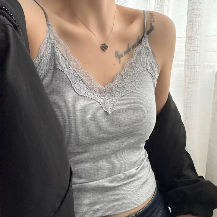 Womens French Lace V-Neck Camisole
