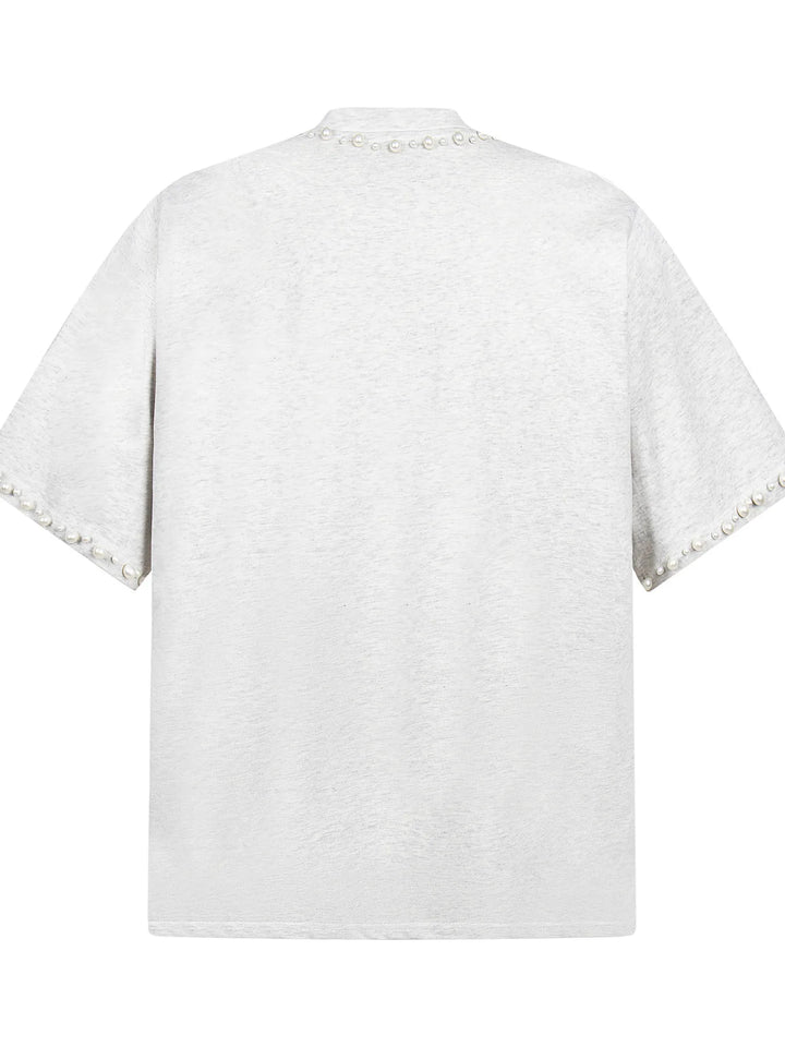 Men's Pearl Detail Round Neck T-Shirt