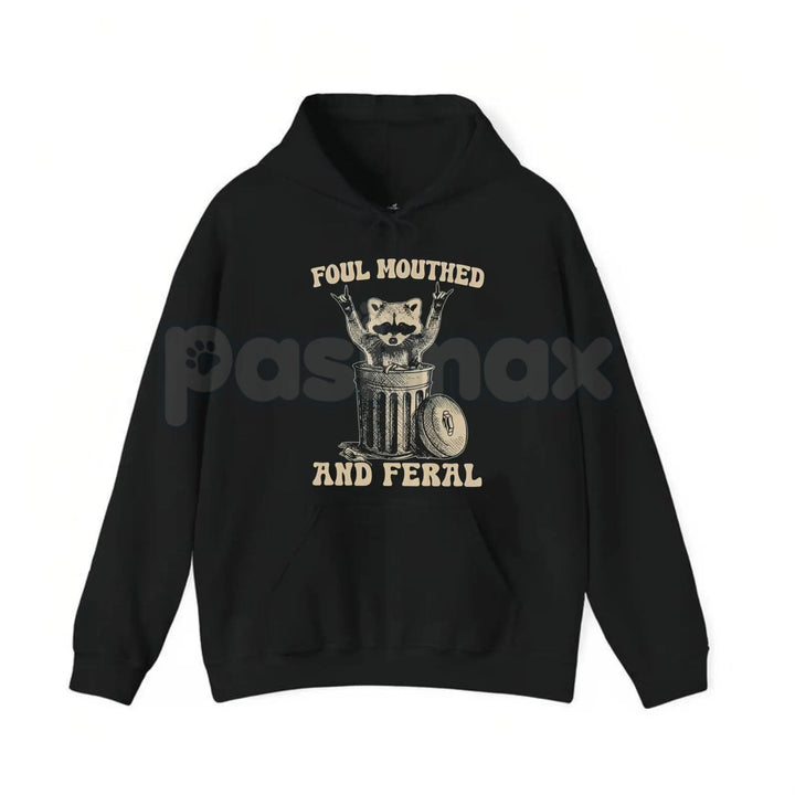 Foul Mouthed and Feral Raccoon T-Shirt – Funny Trash Panda Hoodie & Sarcastic Chaos Sweatshirt