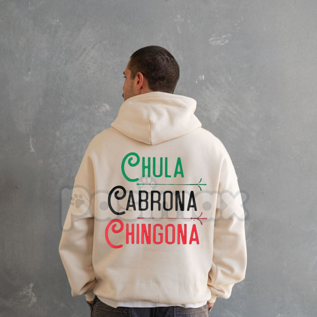 Chingona Chola Mexican Pride Hoodie – Men’s Edgy Graphic Streetwear, Vintage Culture Pullover, Long Sleeve Hooded Sweatshirt