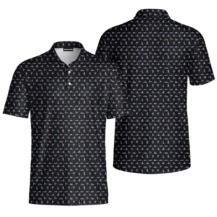 Stick Figure S-e-x Ed Polo Shirt – Funny Golf Polo for Men, Father's Day Gift, Breathable Athletic Menswear