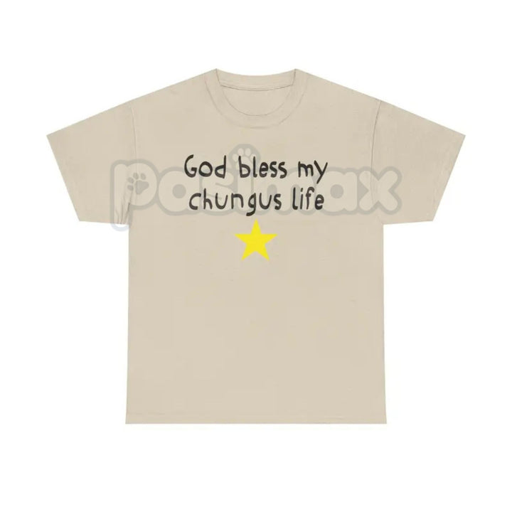 "God Bless My Chungus Life" Funny T-Shirt - Ironic Big Chungus Meme Tee, Sarcastic Religious Parody Shirt, Wholesome Internet Culture Apparel