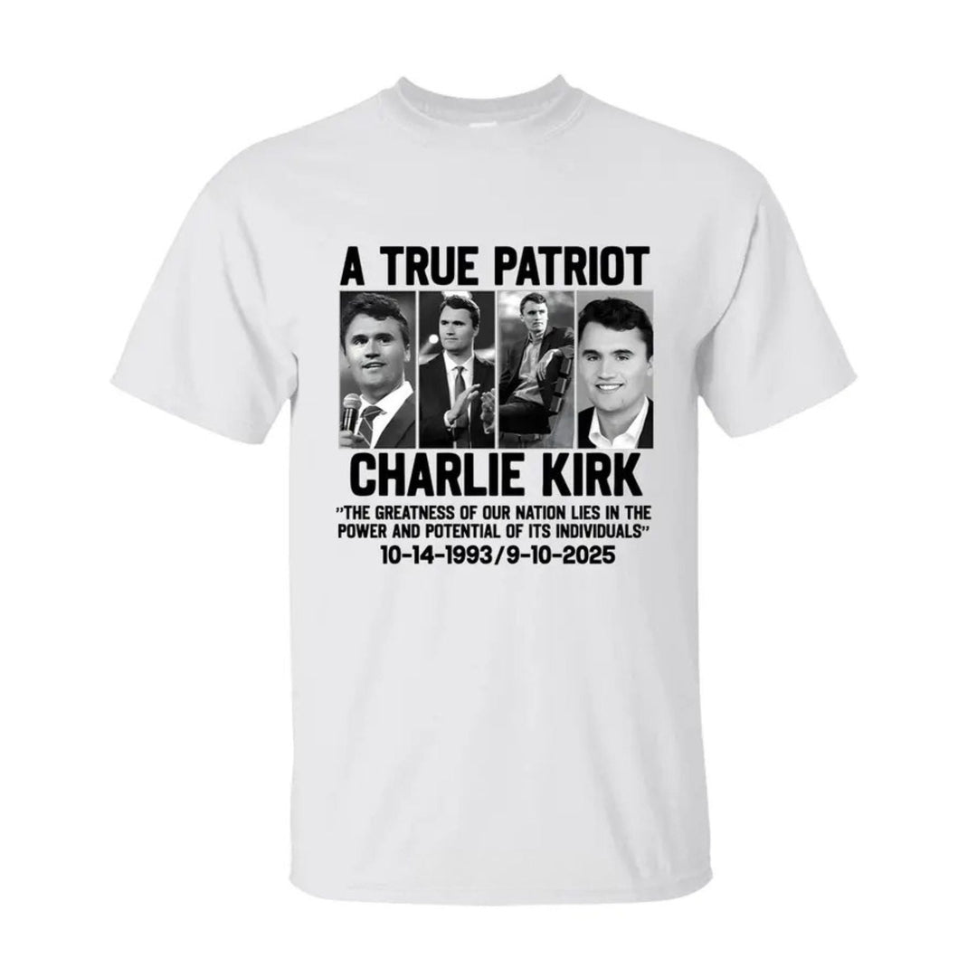 Charlie Kirk Patriotic T-Shirt - "The Greatness of Our Nation" Quote Tee, American Political Apparel
