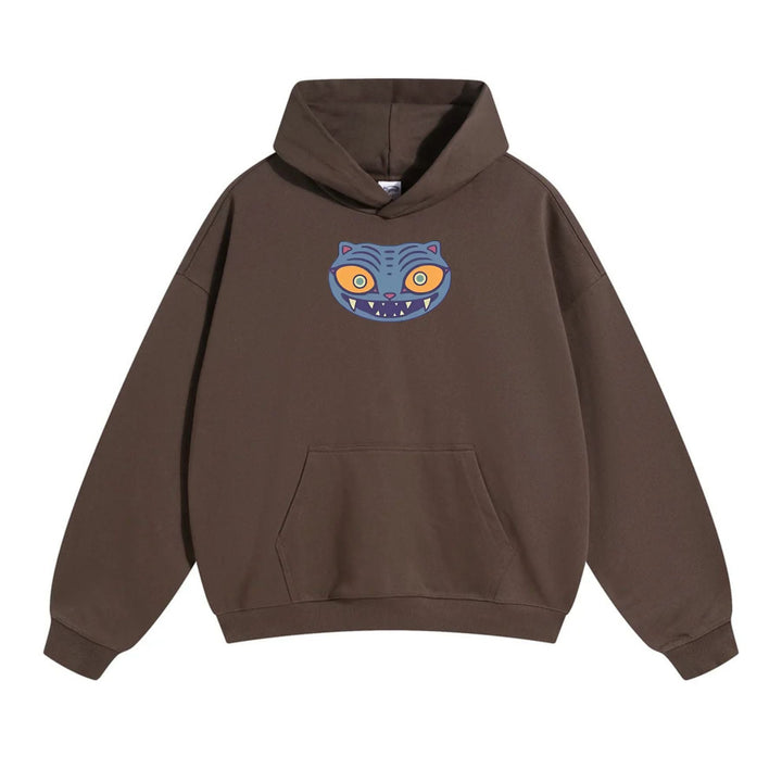 Derpy Tiger Zoey Hoodie – Cute & Funny Animal Graphic Pullover, Adorable Unisex Gift