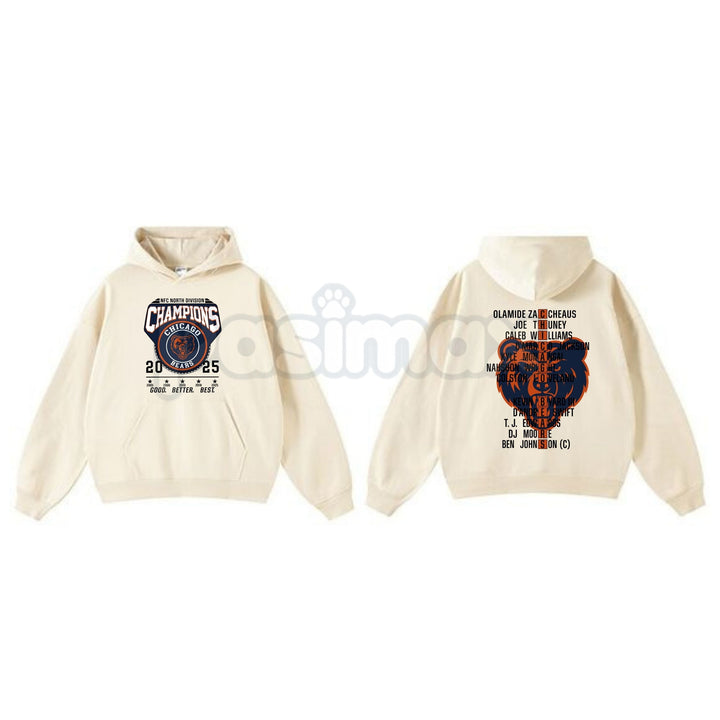 Chicago Bears NFC Champions Vintage Hoodie – Monsters of the Midway Tribute, Retro Football Streetwear, Unisex Pullover