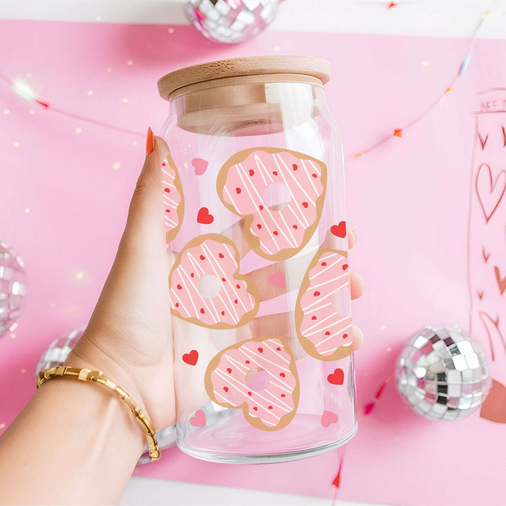 Heart Cookies Glass Cup