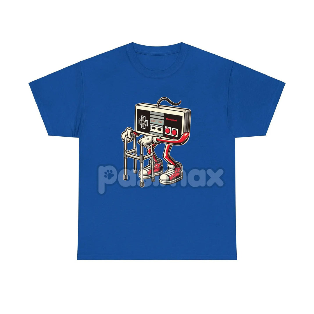 Retro Gaming Pattern T-Shirt - Fun Old Video Game Console Design, Nostalgic Gamer Tee