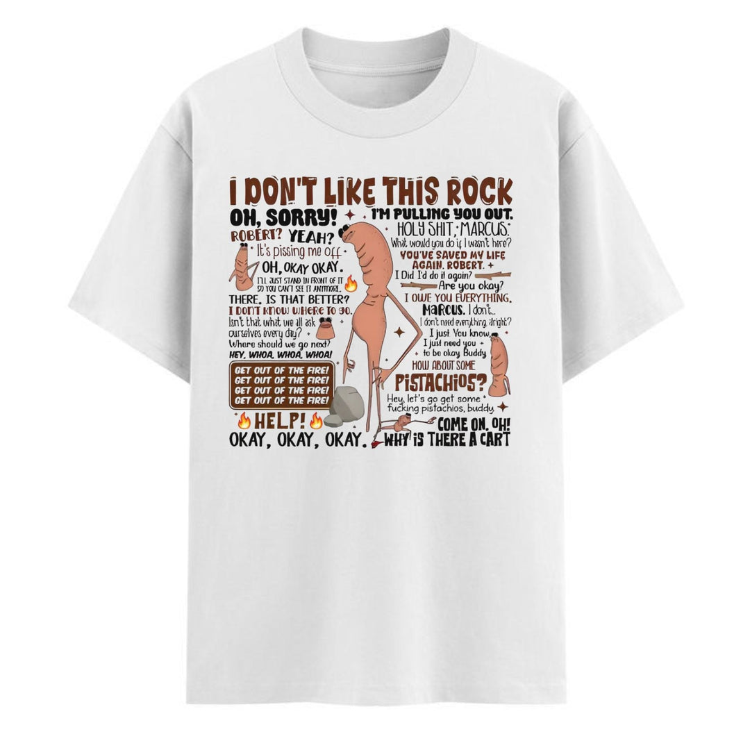 "I Don’t Like This Rock" T-Shirt - Marcus & Robert Graphic Tee, Funny Podcast Streetwear