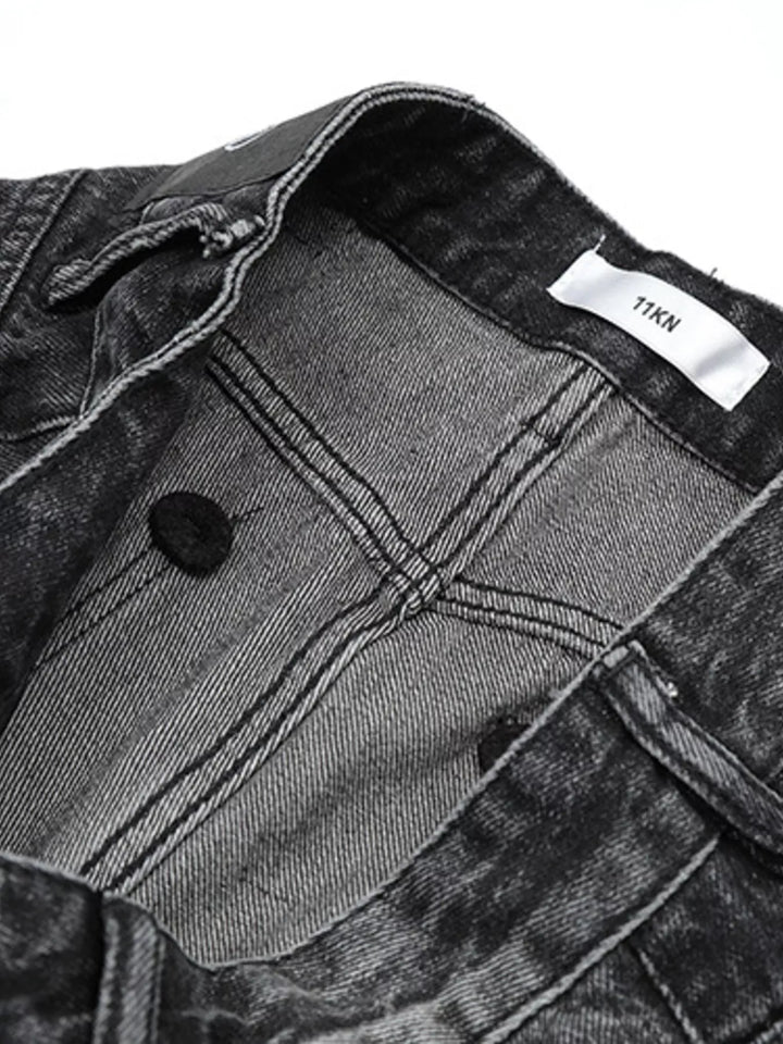 Men's Washed Wide Leg Jeans