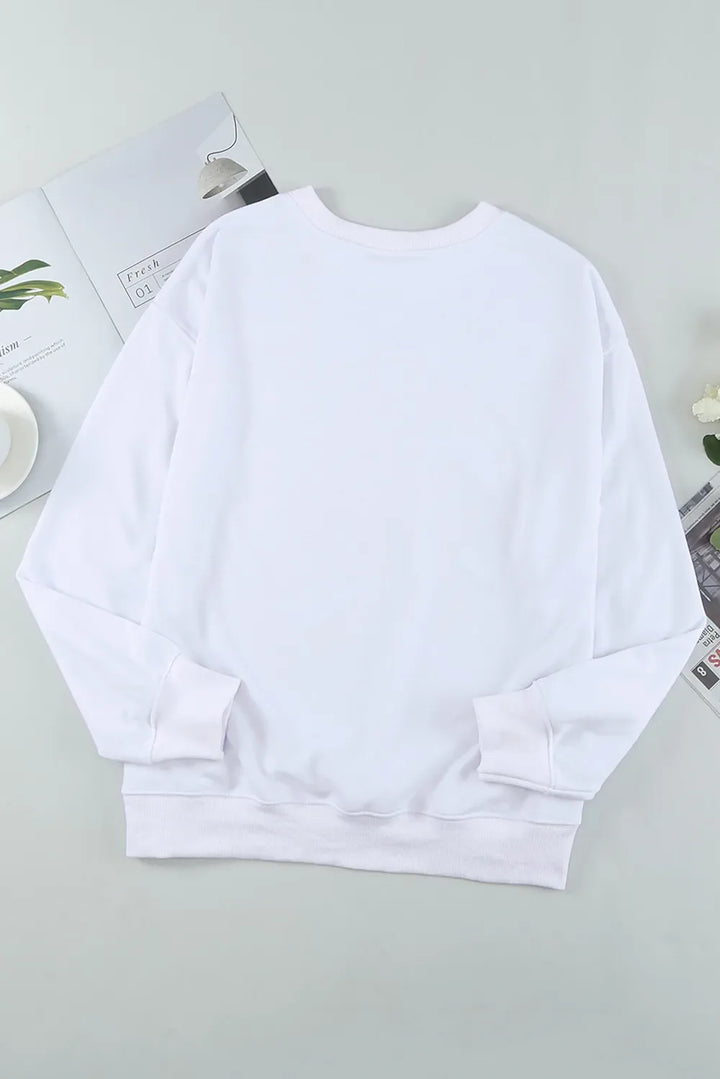 Leopard Round Neck Long Sleeve Sweatshirt