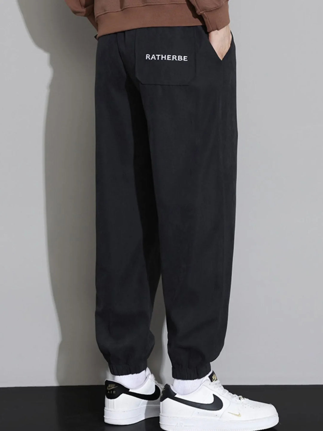 Men's Plus Size Drawstring Joggers with Side Pockets