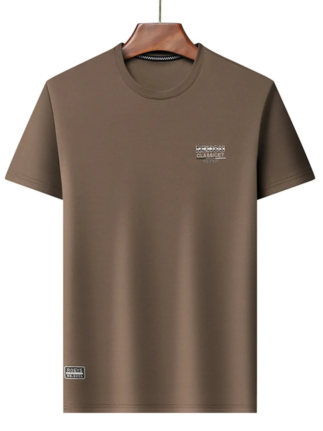 Men's Plus Size Round Neck Breathable Short Sleeve T-Shirt