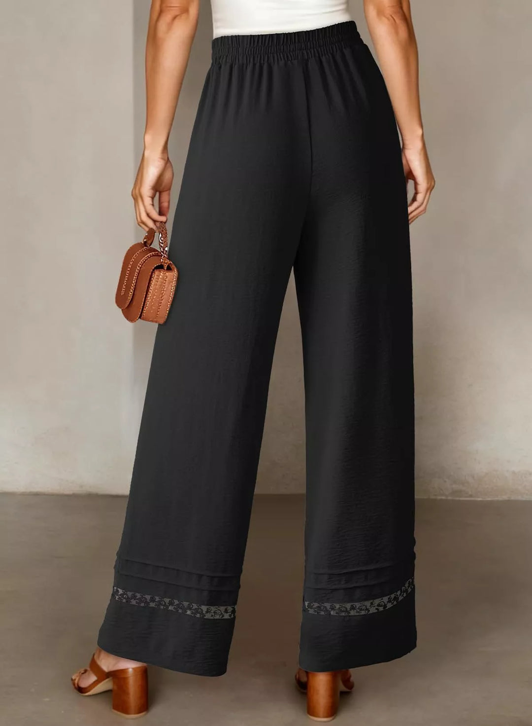 Casual Wide Leg Drawstring Pants
