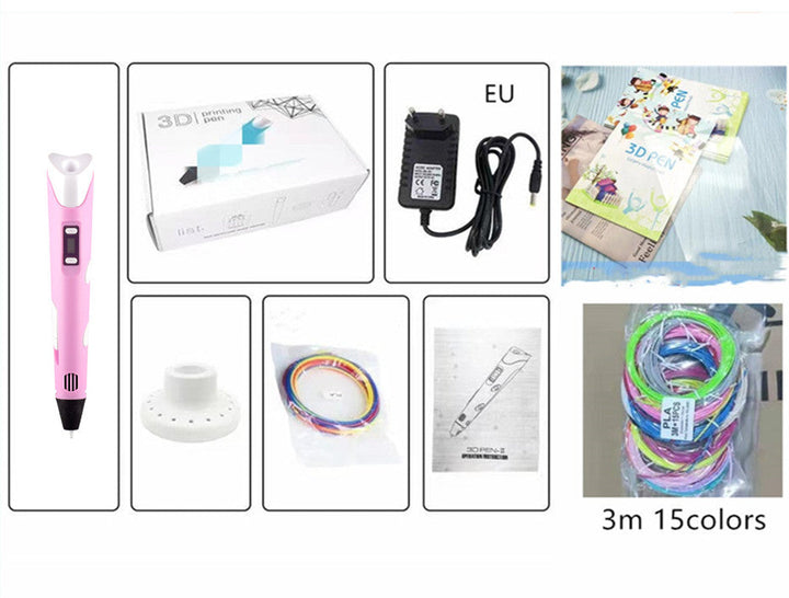 Children's 3d Printing Pen Three-dimensional Brush Toy Set