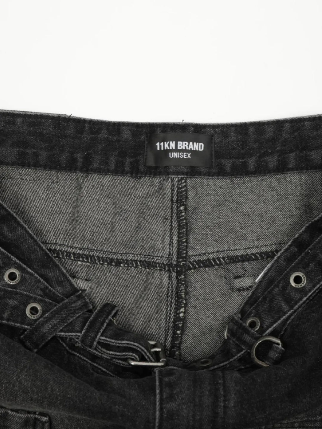 Men's Distressed Cargo Wide Leg Jeans