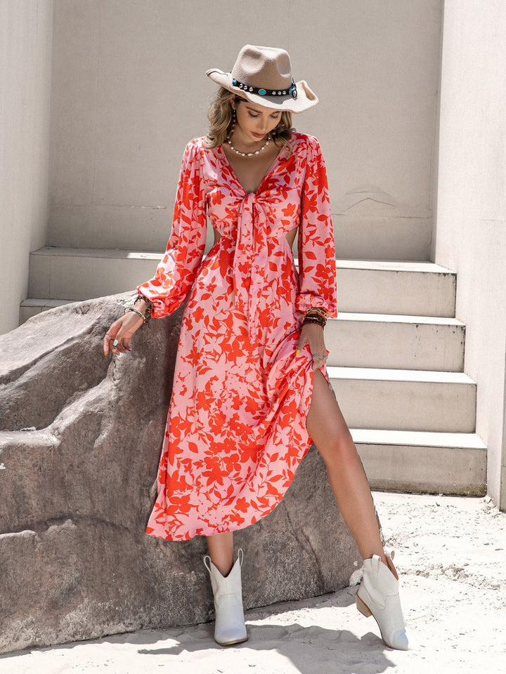 Long Sleeve Cutout Midi Dress