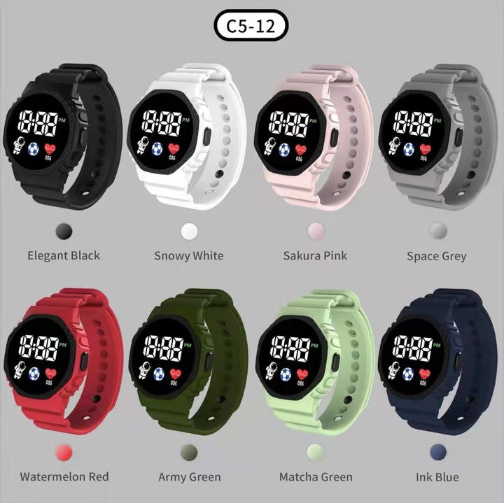 Square Electronic Watch Student Watch