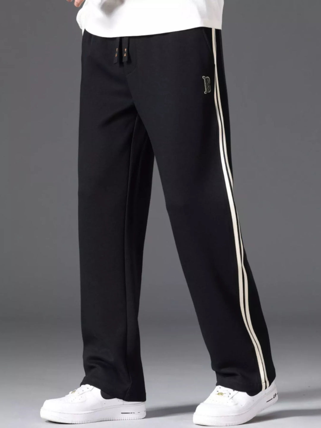 Men's Side Striped Casual Drawstring Pants